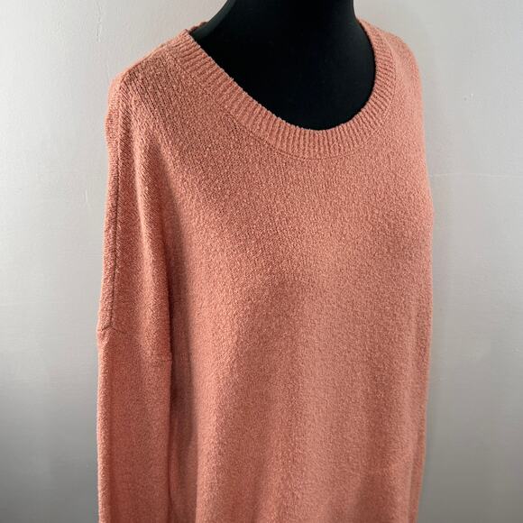 Pure Jill Blush XL Sweater Cotton Crew Neck Long Sleeve Kangaroo Pocket Pullover - Picture 3 of 8
